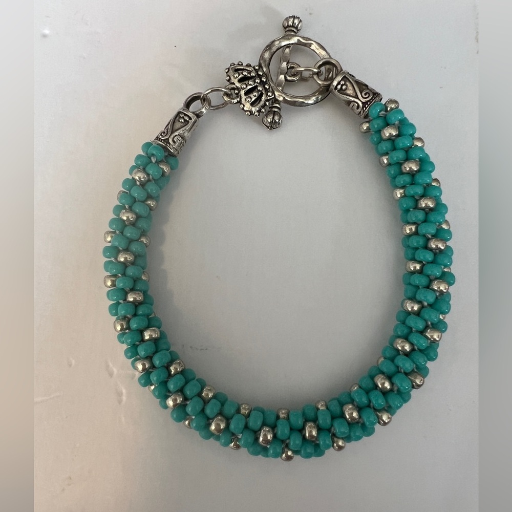 Kumihimo beaded bracelet